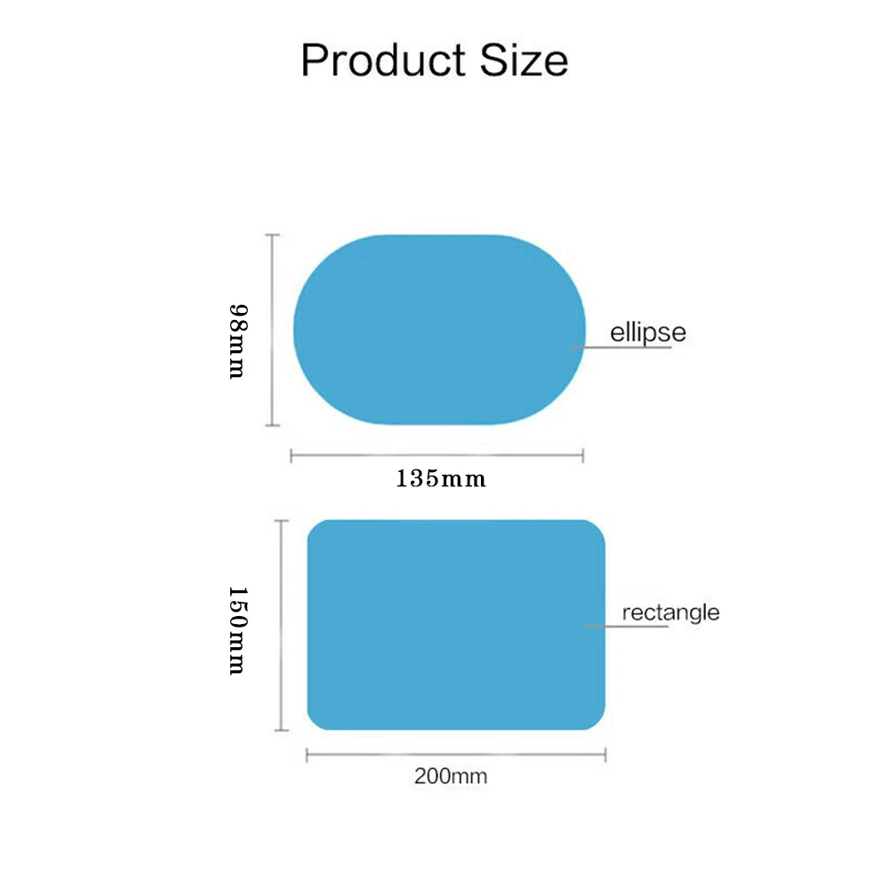 Anti-Glare Protector Film Transparent Oval Set Accessories Auto Window |