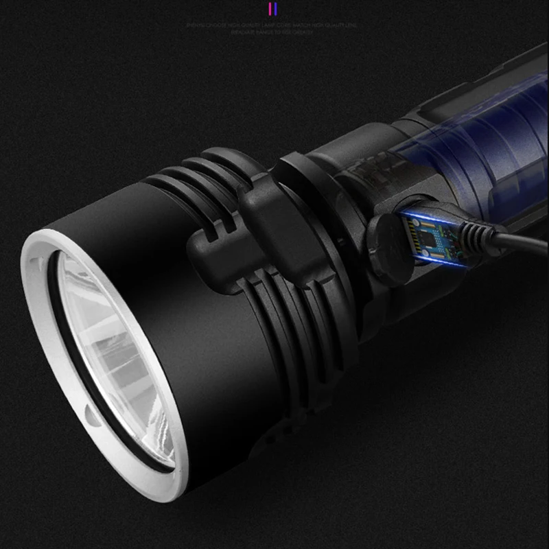 Суперъяркий фонарик XHP70 3 режима скорости USB-кабель для зарядки водонепроницаемая