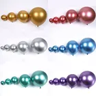 Блестящие металлические жемчужные латексные воздушные шары 510121836 дюймов, толстые Хромированные Металлические цвета, гелиевый воздух воздушные шары, украшение для дня рождения