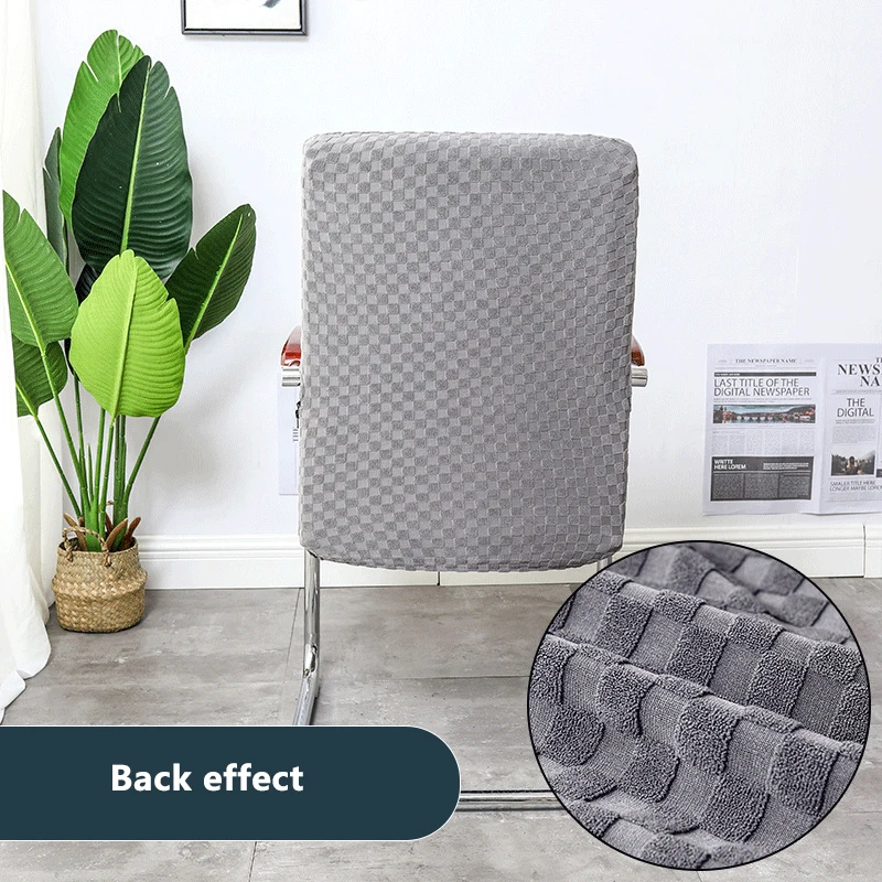 Мягкий Квадратный жаккардовый чехол для офисного стула упругие Чехлы кресла