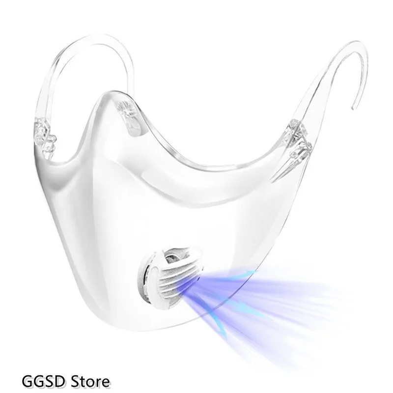 Protective Mask Anti-PM2.5 Reusable Cycling Face Cover Shield Anti-Fog Oil Plastic Transparent Mouth Kitchen Tools | Дом и сад