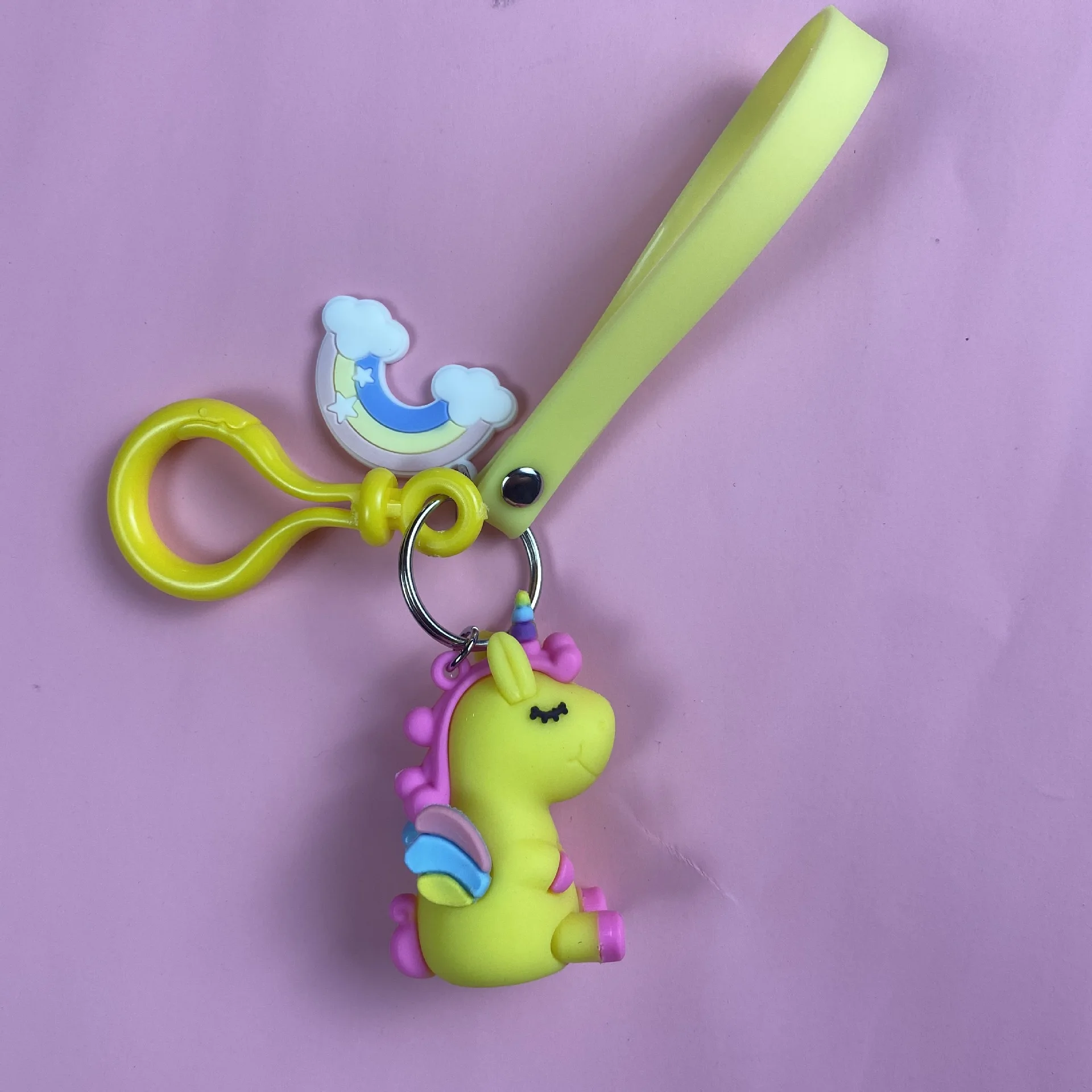 

The New Model Is Not Afraid To Fall and Squeeze Cute Mini Unicorn Soft Glue Material, Pink Unicorn Pendant Bag Car Key Pendant