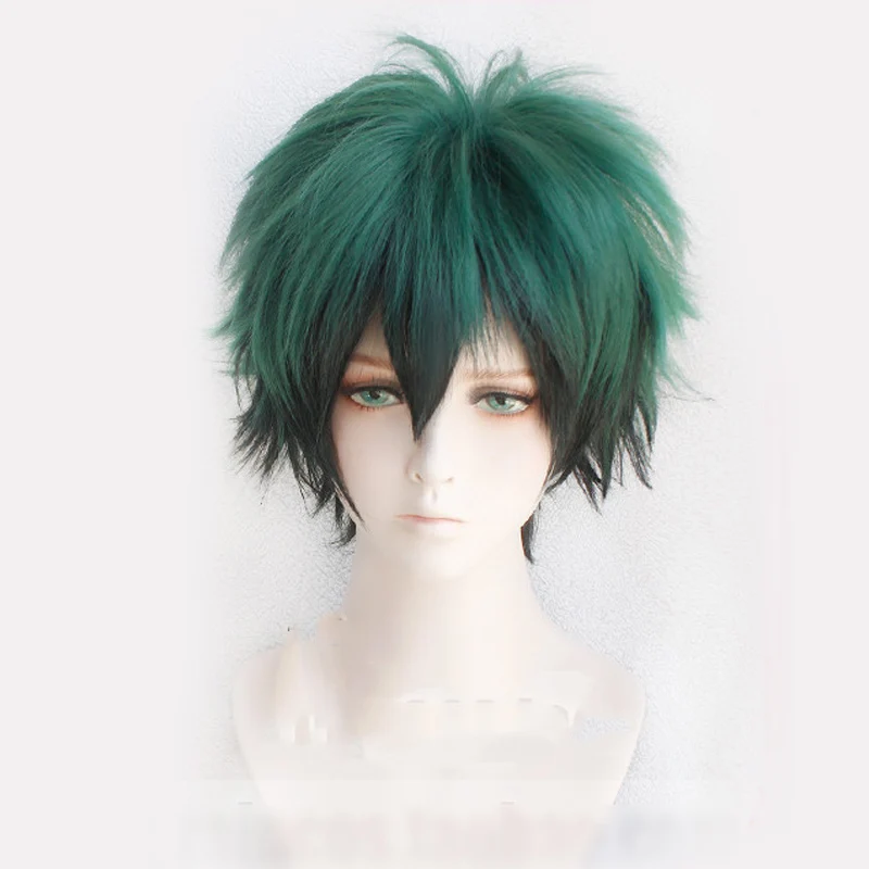 Аниме My Hero Academy Cosplay Wig Izuku Midoriya Boku No academic/Academy Hair Deku Hairnet