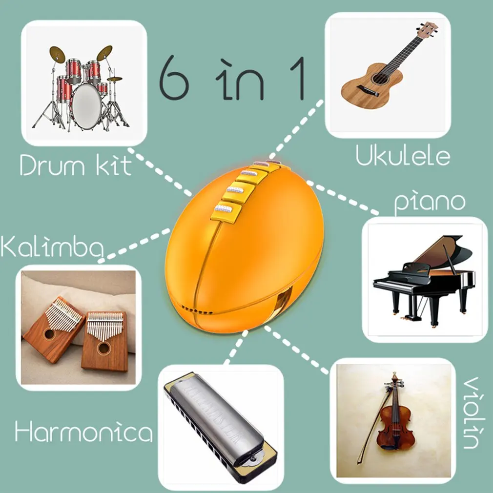 

Finger Piano Early Education Enlightenment Children's Musical Instrument Net Portable Rugby 5-Key Electronic Piano