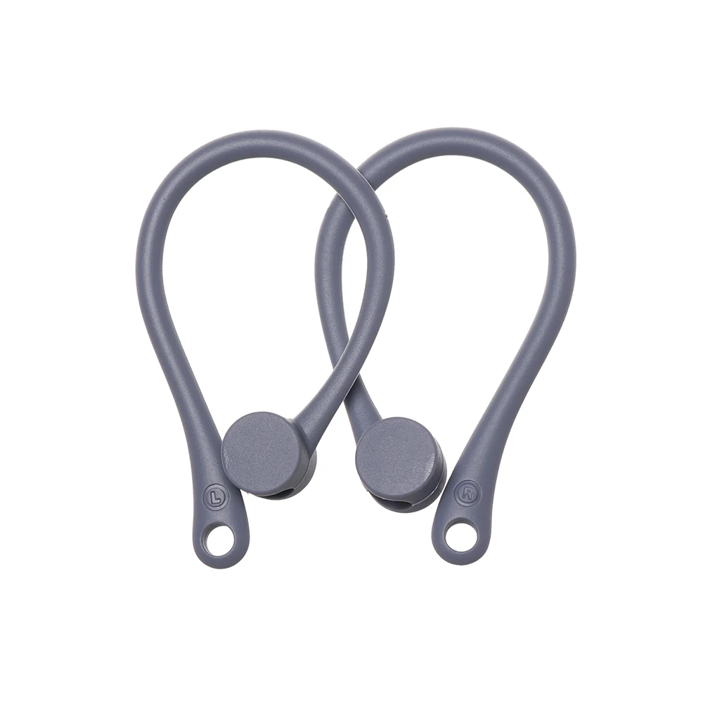 grey Защитные Крючки Держатель безопасности подходят крючки для Airpods Apple беспроводные наушники аксессуары силиконовые спортивные анти-потеря ушной крючок - Цвет: grey