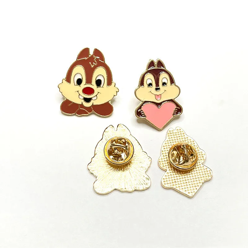 Брошь с эмалью в виде мультяшных животных Микки Минни Маус Дональд Дак две белки