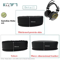kqtft protein skin velvet replacement earpads for gamdias hebe m1 headphones ear pads parts earmuff cover cushion cups