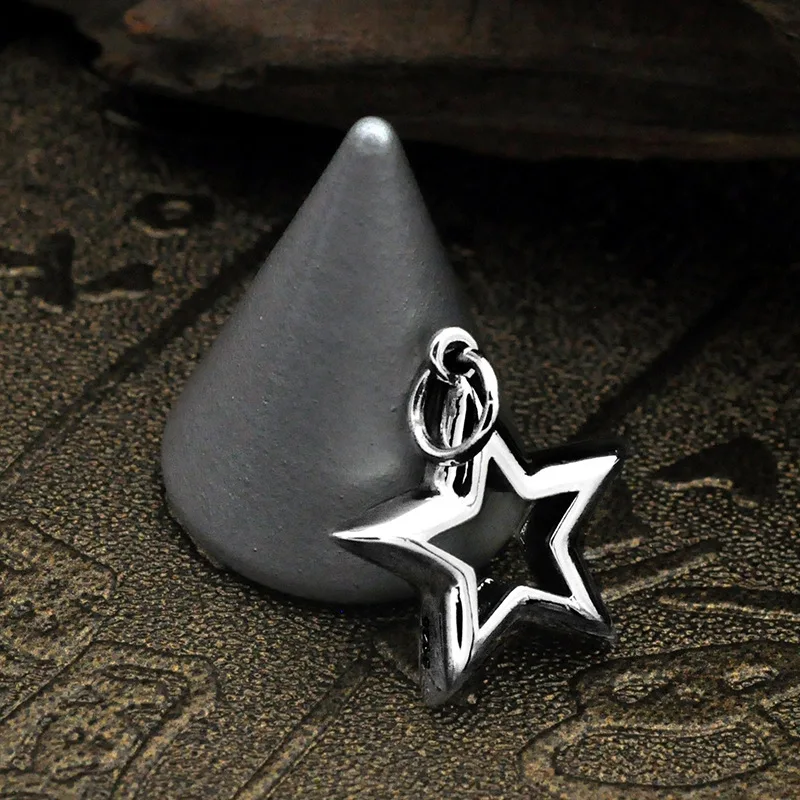 Полая пентаграмма из стерлингового серебра 925 пробы цепочка кулон ювелирные