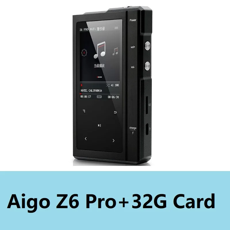 Moonlight AIGO Z6 PRO mp3-плеер с сенсорным экраном Hifi DSD портативный музыкальный цифровой плеер без потерь двухъядерный процессор с кожаным чехлом - Цвет: Z6PRO and 32G card