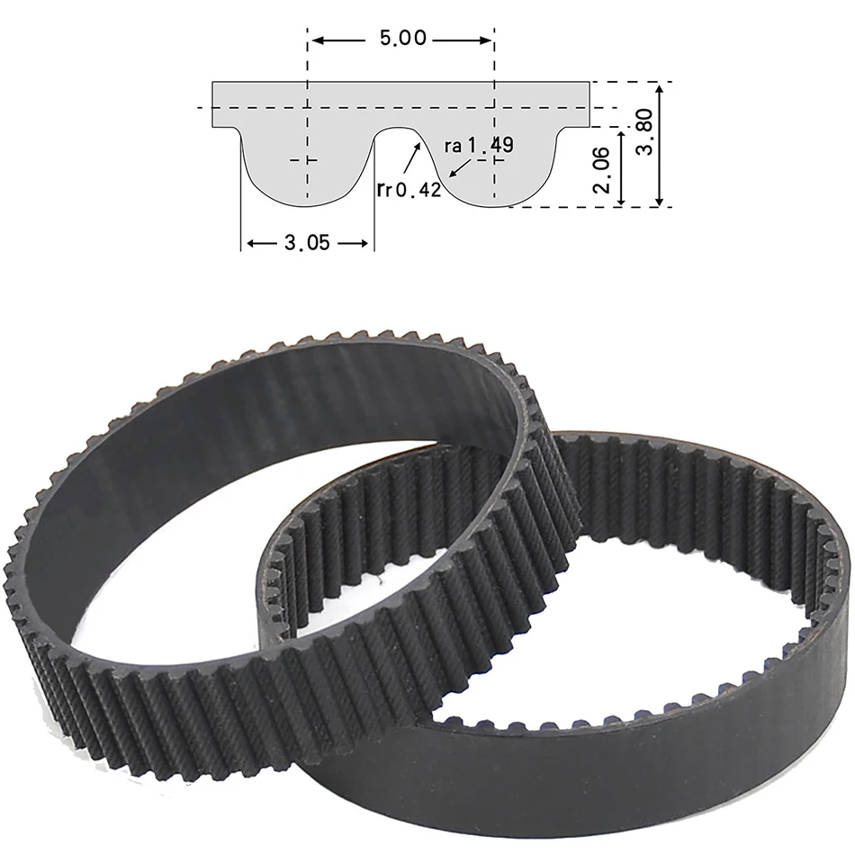 1Pcs HTD 5M-2000 To 5M-2525 Black Rubber Closed Loop Timing Belt Synchronous Belts Width 15/20/25/30mm | Обустройство дома