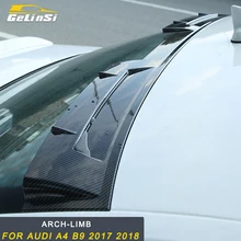 Gelinsi для Audi A4 S4 B9 автомобильный Стайлинг заднее украшение лобового стекла хромированная крышка рамка накладка наклейка внешние аксессуары Gelinsi для Audi A4 S4 B9 автомобильный Стайлинг заднее украшение лобового стекла хромированная крышка рамка накладка наклейка внешние аксессуары