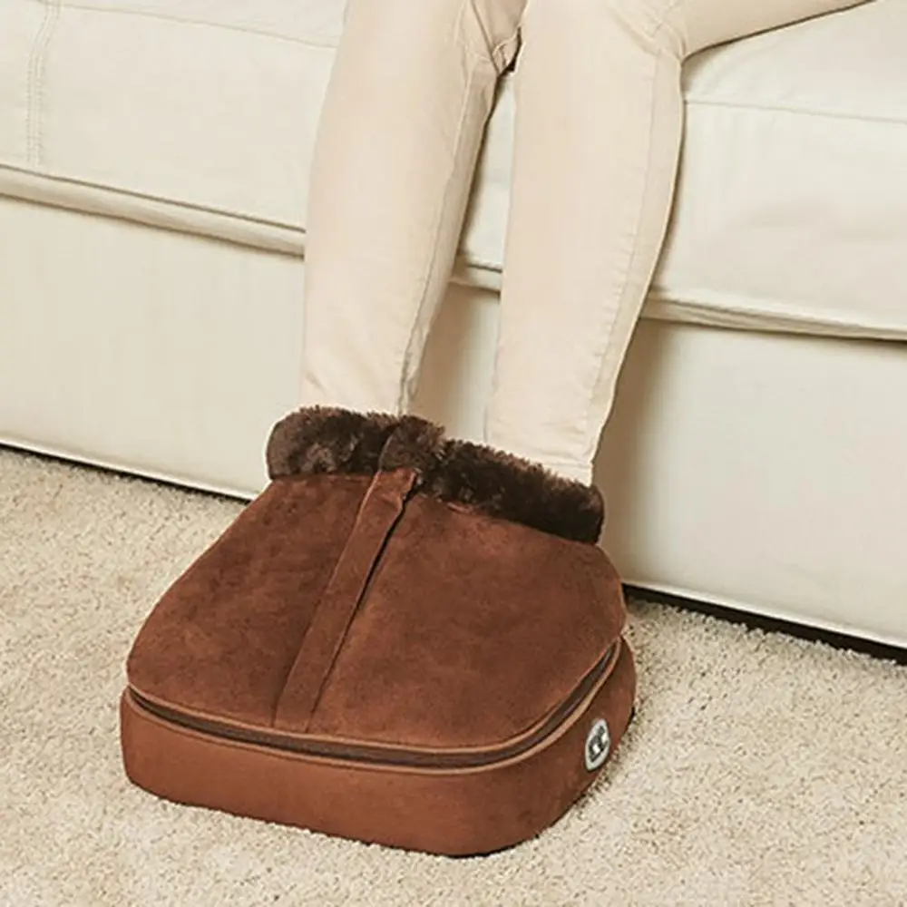 2 в 1 электрическая грелка для ног Удобная Массажная обувь бархатные ноги унисекс