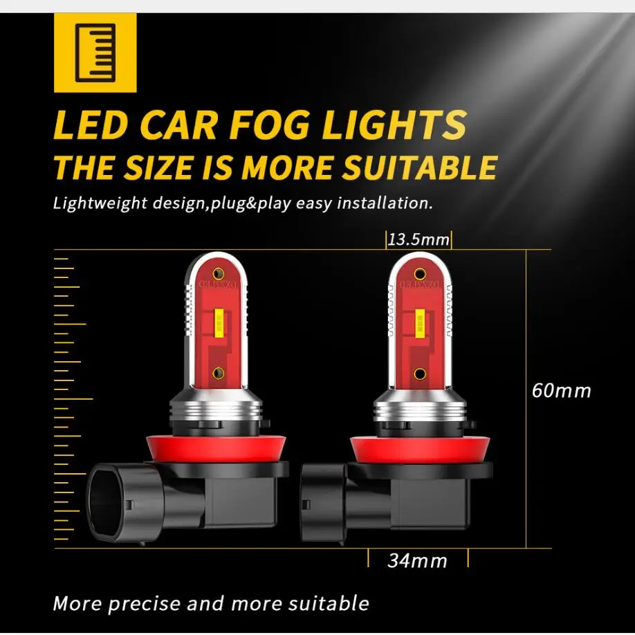 Автомобильные противотуманные ходовые огни 2 шт. супер яркие H7 H8 H11 9005 HB3 9006 HB4 H16JP CSP
