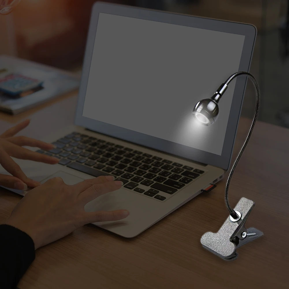 

DC 3-5V Eye-care Adjustable Clamp Bedside Desk Flexible Rotation Hose Studying Lamp USB Clip LED Clip-on Base Reading Lights