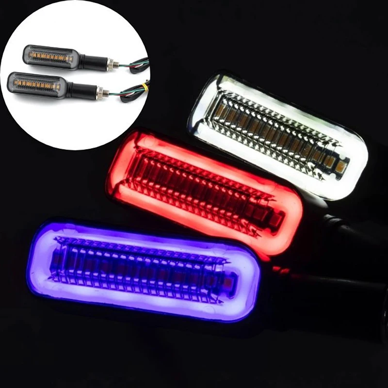 

Сигналы поворота для мотоцикла, универсальные поворотные огни для мотоциклов, проблесковый сигнал DRL, 2 в 1, задний фонарь с 12 светодиосветод...