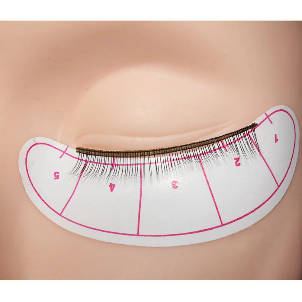 Individual Practice False Eyelashes Under Eye Pads with Eyelash Mannequin Head Makeup Lashes Training Set Lash Supplies | Красота и