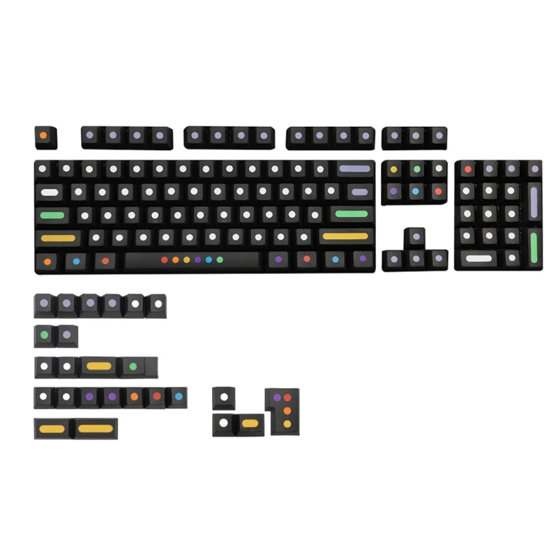 

PBT Five Sides 128-Key Cherry Profile Dye-Sub PBT Keycap Set for Mechanical Key