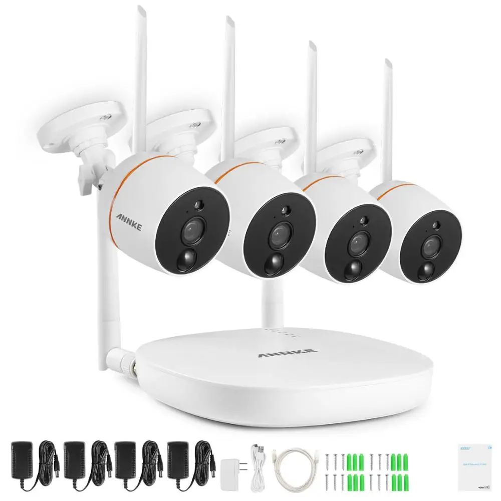 Беспроводная камера видеонаблюдения ANNKE RU 4 канала 1080P Wi Fi NVR шт.|Система