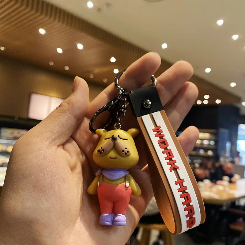 

Cartoon Animal Cartoon Dog Doll Keychains Kids Toy Anime Kawaii Doll Keyrings Holder Plastic Key Gift Car Bag Pendant Jewelry
