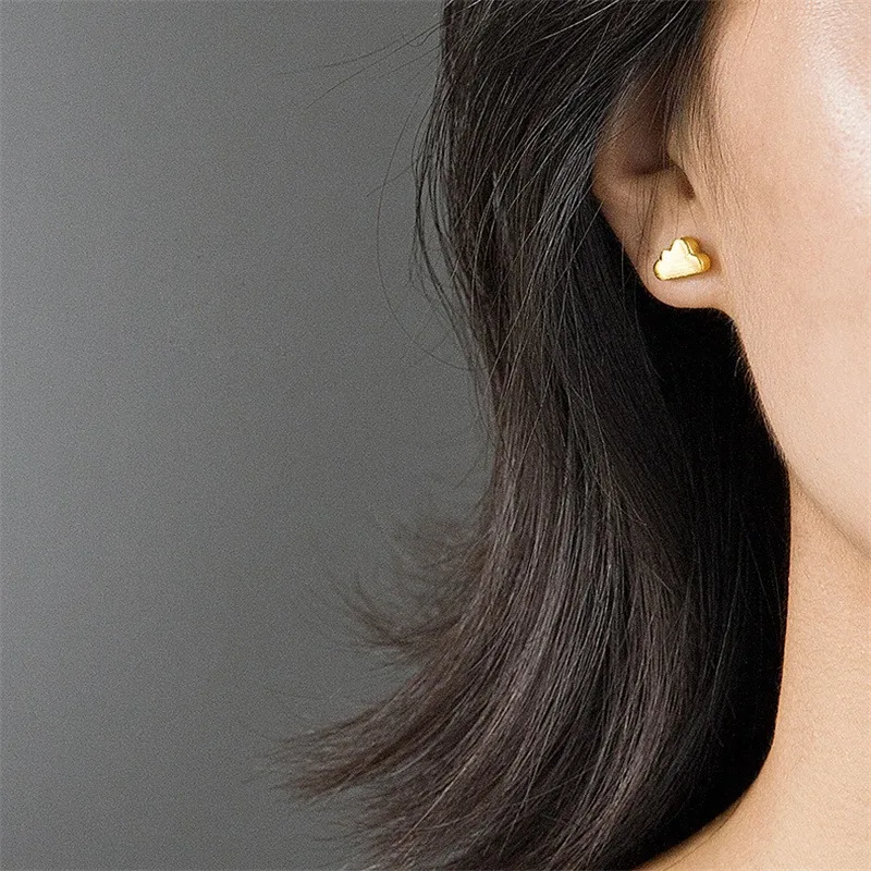 

iNature 925 Sterling Silver Fashion Small Cloud Stud Earrings for Women Brincos