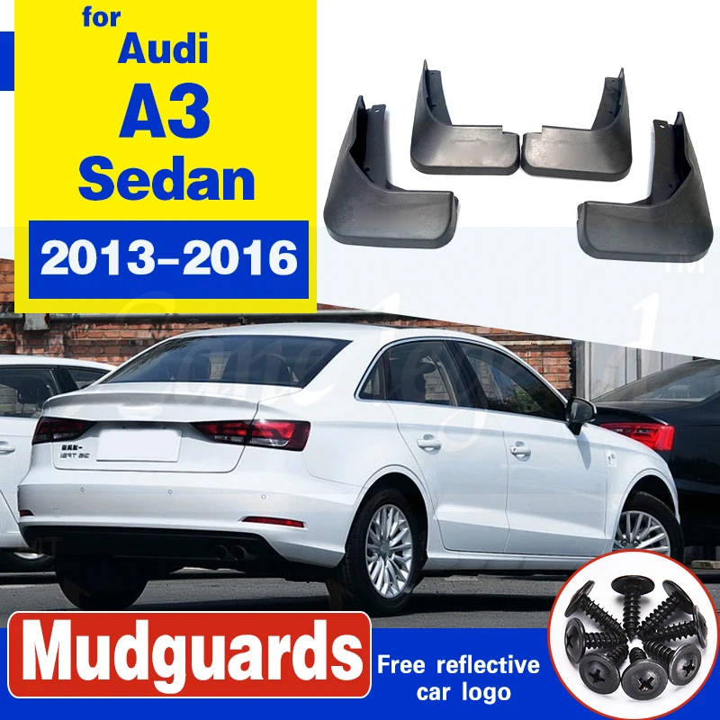 

4PCS FIT FOR AUDI A3 SEDAN 2013 2014-2016 MOLDED MUD FLAPS SPLASH GUARDS FRONT & REAR MUD FLAP MUDFLAPS FENDER ACCESSORIES