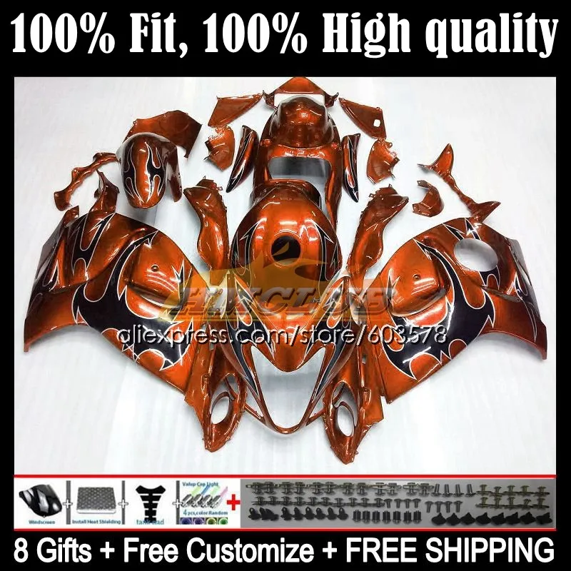 

Инъекция для SUZUKI GSXR1300 Hayabusa 2008 2009 2010 2011 2012 21CL.104 GSXR 2013 CC 14 15 16 17 18 19 новый оранжевый обтекатель