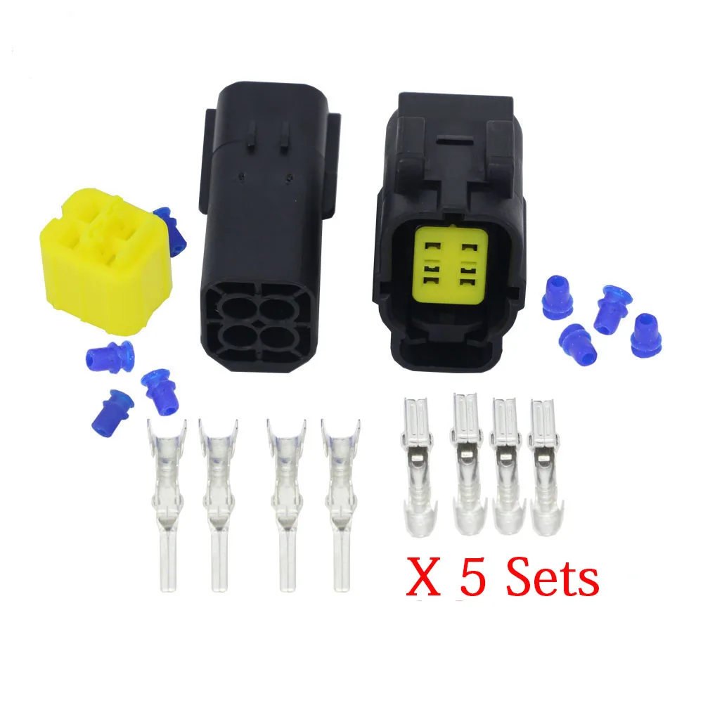 5 комплектов 4 штырька фотоэлектрическая проводка водонепроницаемый