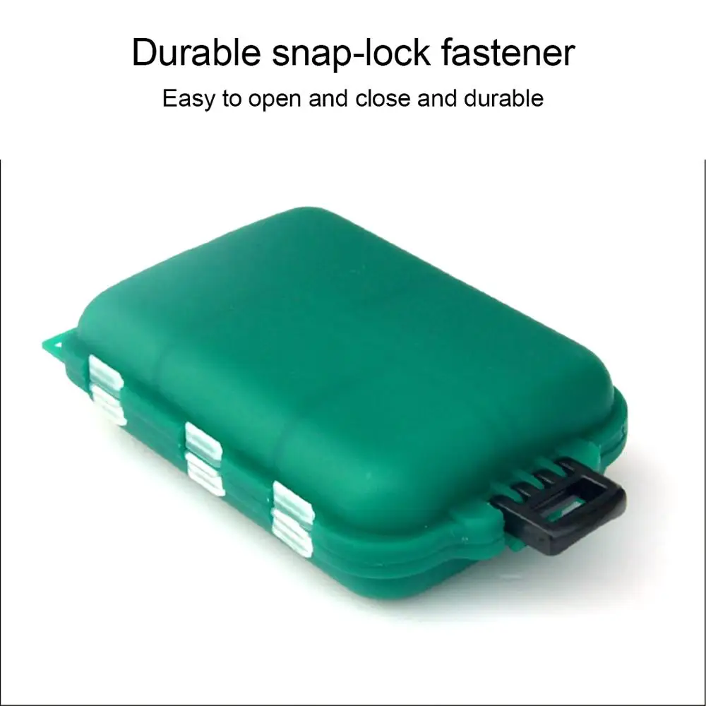 

Mini Storage Boxes Portable Fishing Tackle Box Durable 10 Compartments Hook Bait Gadget Accessories Tackle Box for Fishing