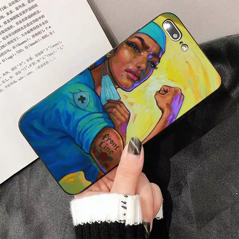 Nurse doctors medicina and Health bumper Black Cell Phone Case for iphone 13 8 7 6 6S Plus X 5S SE 2020 XR 11 12 pro XS MAX