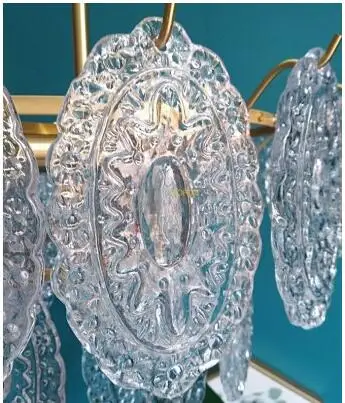American retro chandelier French court style Italian glass light luxury bedroom guest restaurant cloakroom | Потолочные лампы и