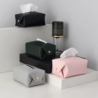 simplicity modern tissue box nordic desktop storage leather tissue box reusable container rangement interior decoration ed50tb