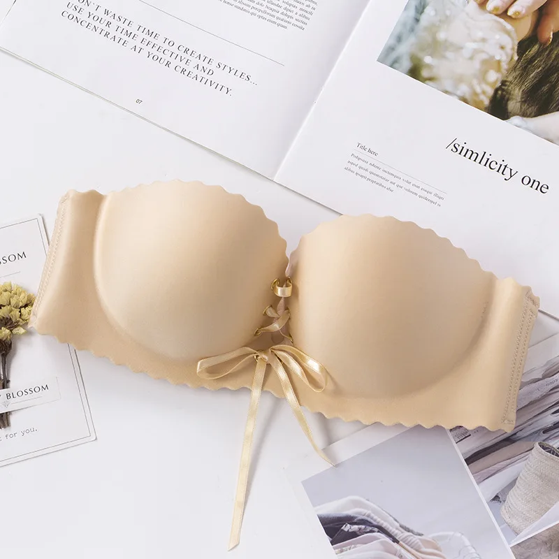 Цельный женский невидимый бюстгальтер без косточек женское нижнее белье пуш-ап