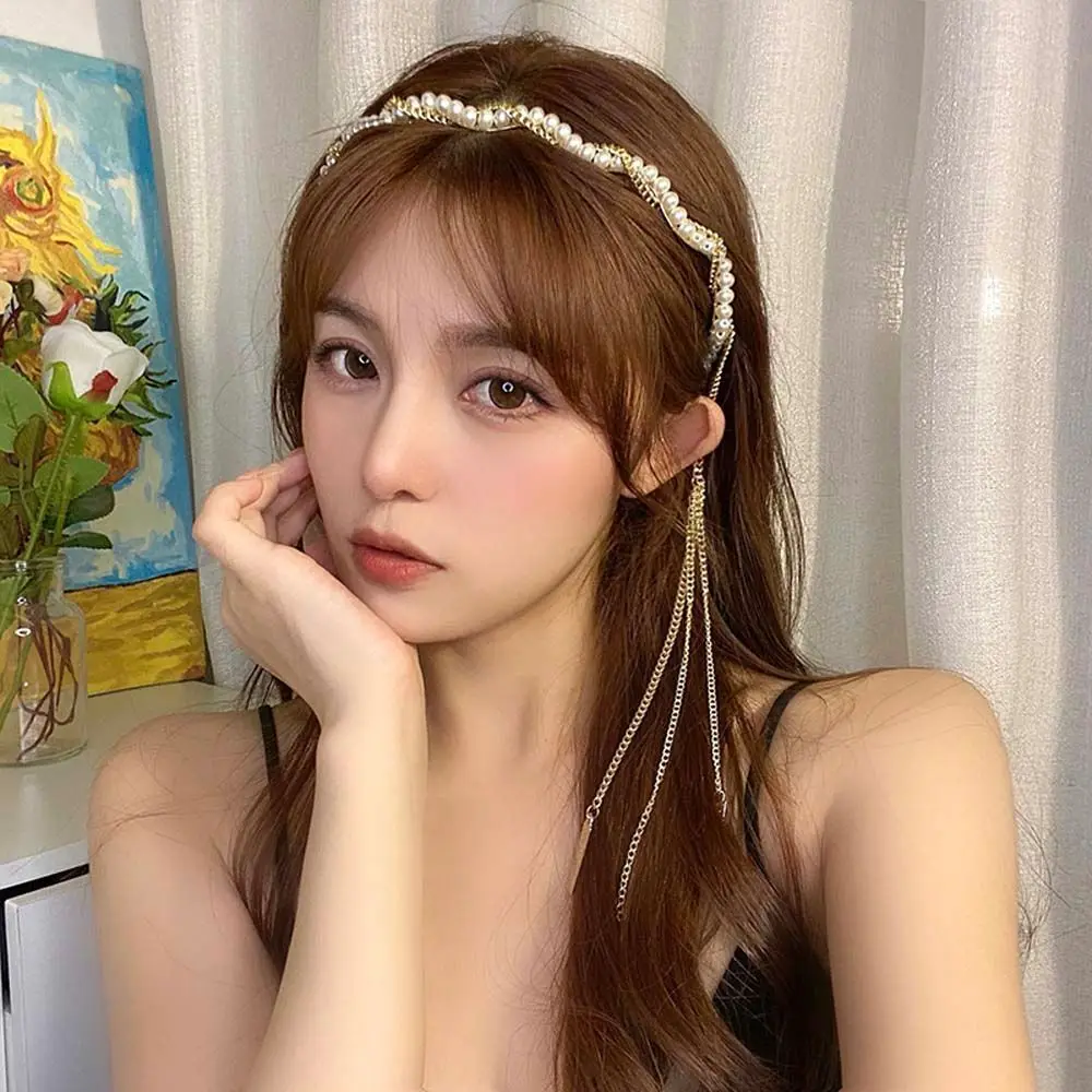 

Exquisite Retro Baroque Style Hair Bands Shiny Court Rhinestone Pearl Head Buckle Hairband Hair Accessories