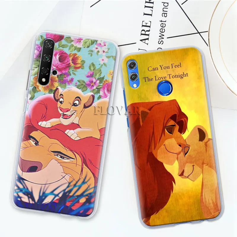 Чехлы для телефонов Lion King Simba для huawei Y5 Y6 Y7 Y9 Honor 20 Lite 8X 9X Pro View 20 жесткий чехол