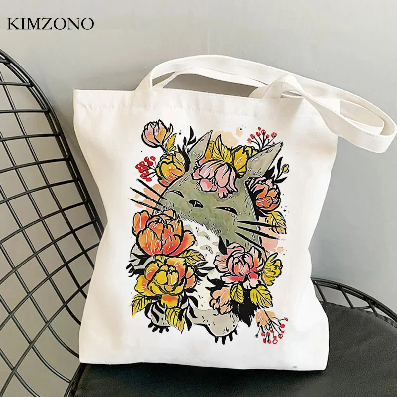 

Totoro shopping bag shopper bolsas de tela reusable canvas cotton jute bag bag bolsa compra sac cabas foldable shoping grab