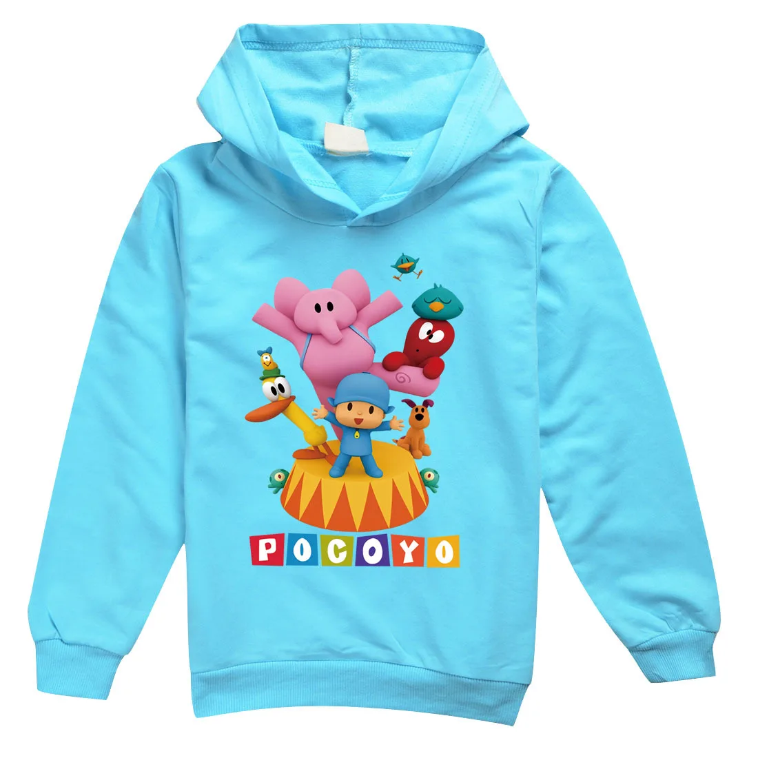 Детская модная одежда мультяшный свитшот с длинным рукавом рубашка капюшоном