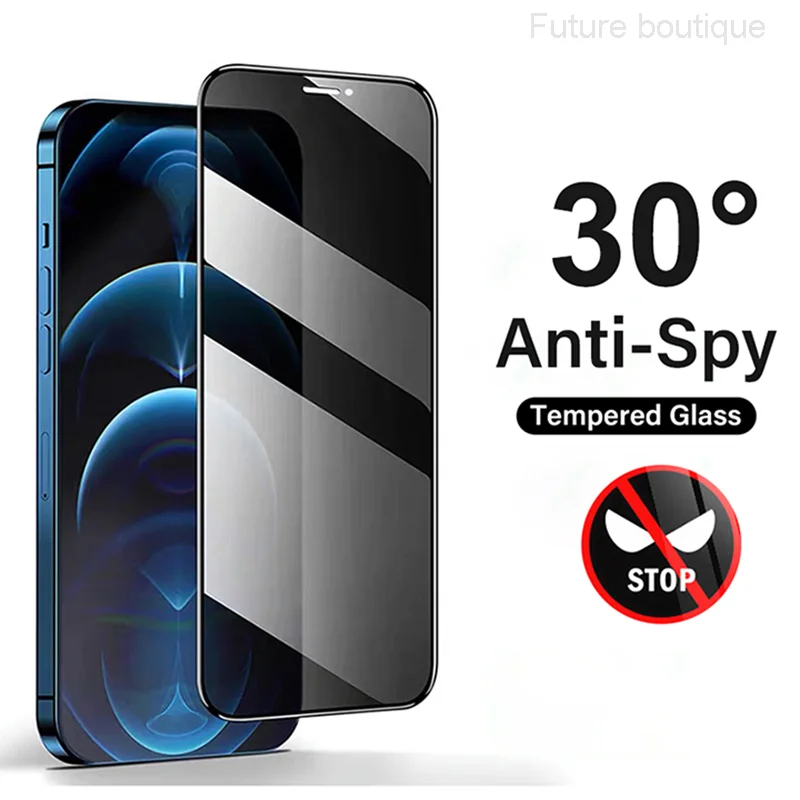 

9D Anti Spy Tempered Glass For iPhone 11 12 X XR XS Pro Max Screen Protector For iPhone 8 7 6 S Plus SE Privacy Glas Film
