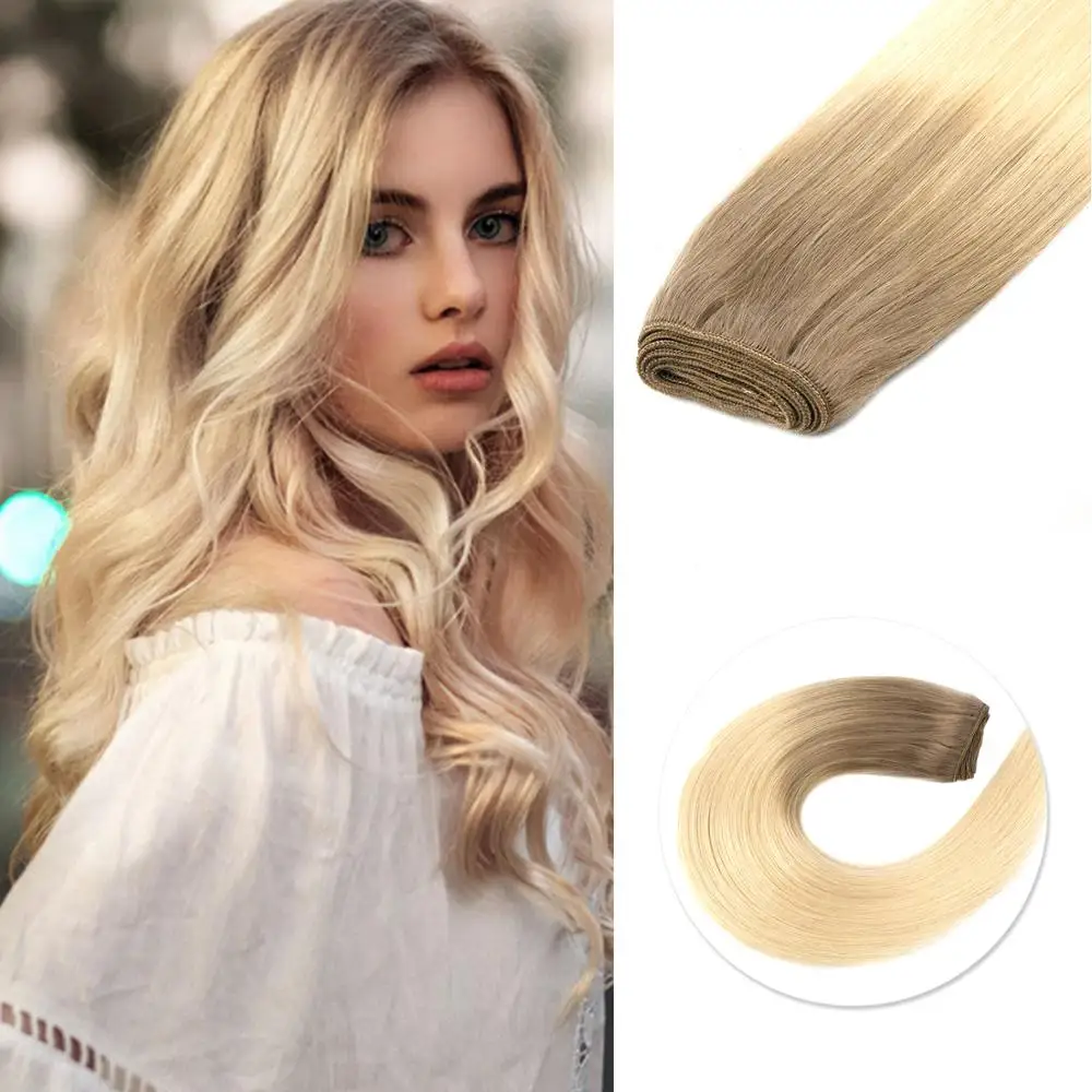 Neitsi прямые человеческие волосы Remy с двойным нарисованным плетением для