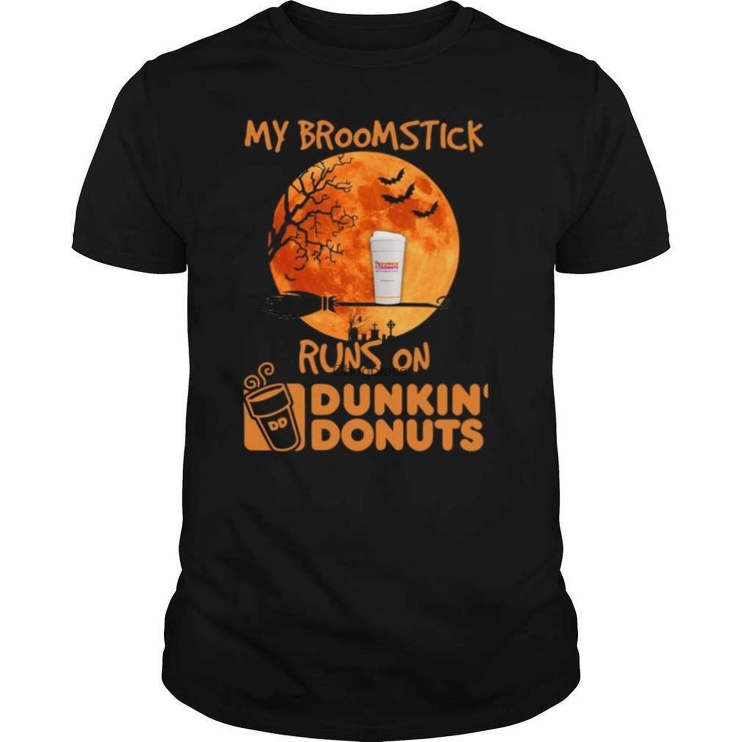 My Broomstick работает на Dunkin amp rsquo рубашка c пончиками футболка DMN Черная Толстовка |