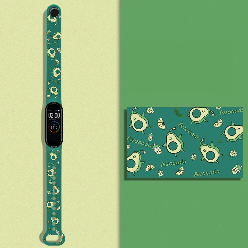 Fashion Soft cartoon strap of Xiaomi Mi Band 5 4 3 6 Strap For miband 5 band 3 Smart Watch mi band 4 Silicone Bracelet Wristband