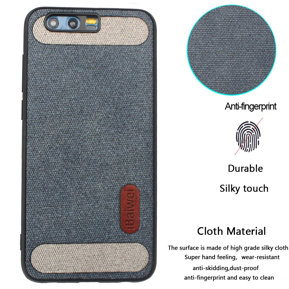 Holder for Huawei Honor 9 Phone Case Back Cover Silicone TPU PC Edge Business Fabric Shockproof Coque Capa Shell |