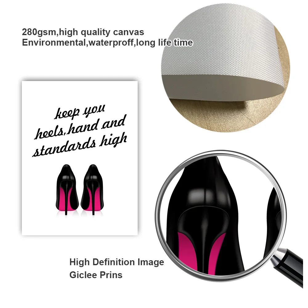 Модная вдохновляющая Цитата Художественная печать макияж красные губы помада