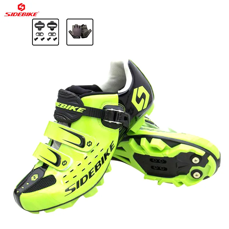 

Sidebike Men Mountain Bike Sneakers Self-Locking Bicycle Boots Spd Lock Shoes Outdoor Breathable Riding Cleat Flat Mtb Shoes