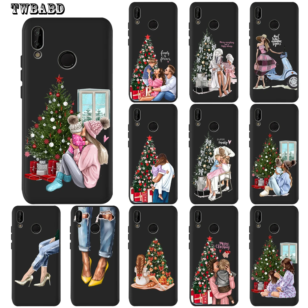 Рождественский чехол для телефона девочек и мальчиков Huawei P20 Lite Pro P30 P8Lite P9Lite 2017 P