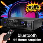 Аудиоусилитель 2000 Вт, цифровой усилитель для дома, Bluetooth Hi-Fi стерео сабвуфер, музыкальный плеер, басовые колонки