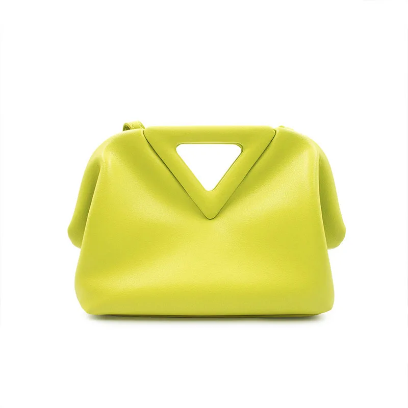 

Women Bag Classic Brand Handbags Inverted Triangle Handle Clutch Pouch 2021 Trend Small Crossbody Bags Vintage Women Clip Bag