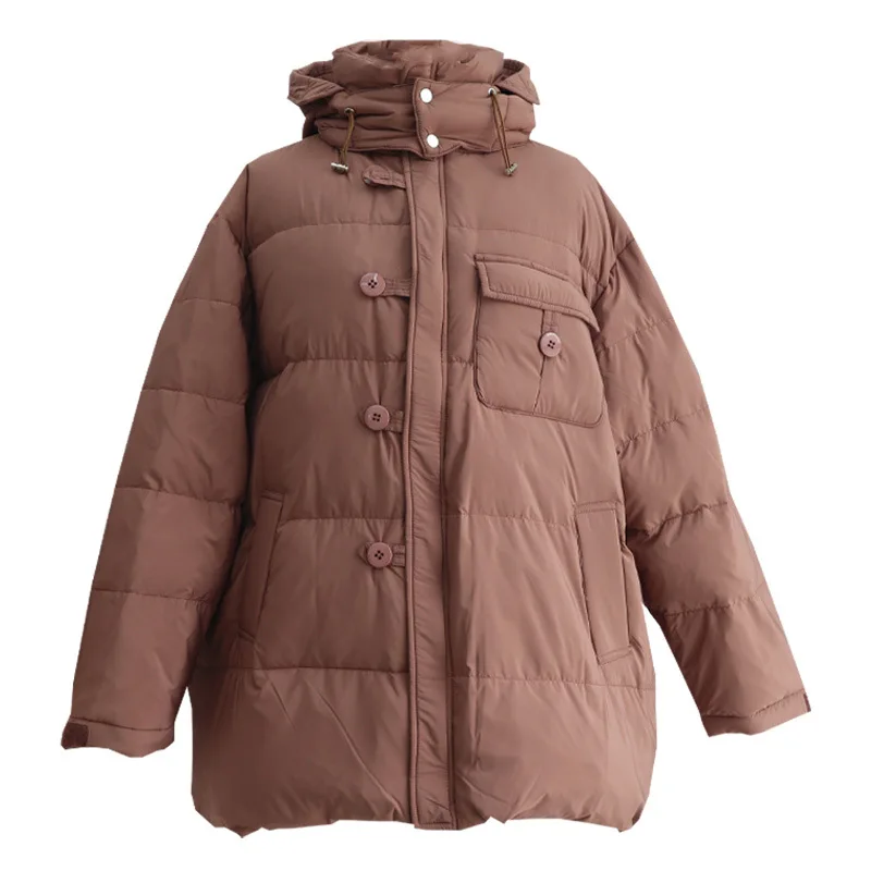 

take Korea down the new bread long overcoat in fashionable chic white duck down down wear women's clothing manufacturer