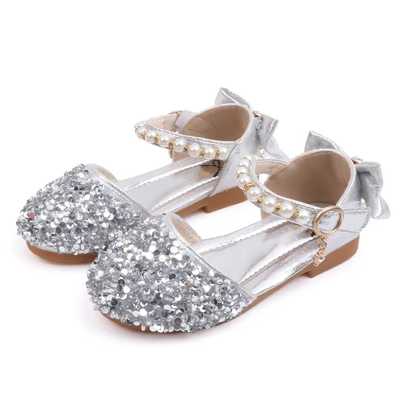 

Summer Baby Girl Breathable Rhinestone Pearls Design Anti-Slip Shoes Casual Sneakers Toddler Soft Soled First Walkers 1