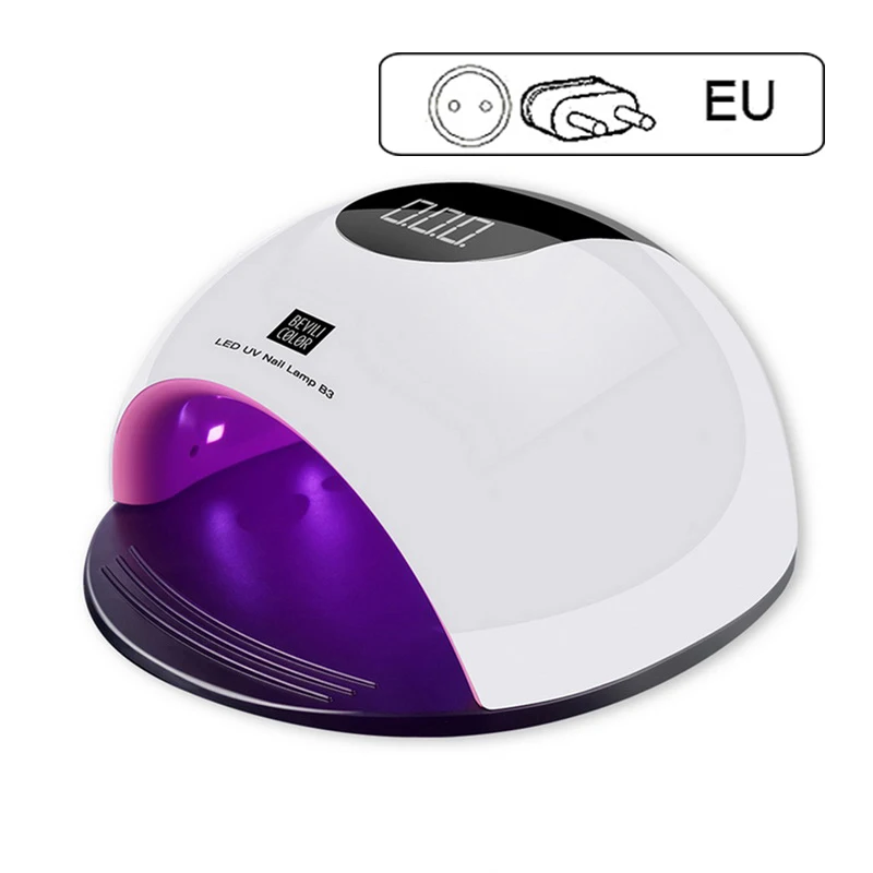 B3 80W EU Plug B3 профессиональный светодиодный УФ-светильник 80 Вт Сушилка для ногтей Гель-лак двойной светильник маникюрный аппарат для отверждения ногтей гель-арт салонный инструмент - Цвет: B3 80W EU Plug