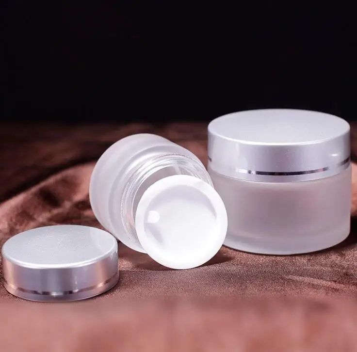 

100 шт. 30g банки из матового стекла, 30 мл frost баночки для крема 1 oz стекло косметический крем для ухода за кожей бутылки SN107